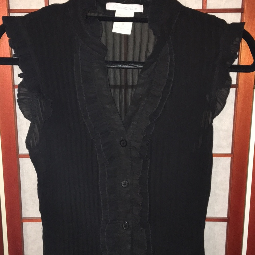 Sheer dressy short sleeve top
